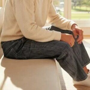 Bespoke Carolina Jonathan Smith Customized Variegated Black Jeans, Size 42